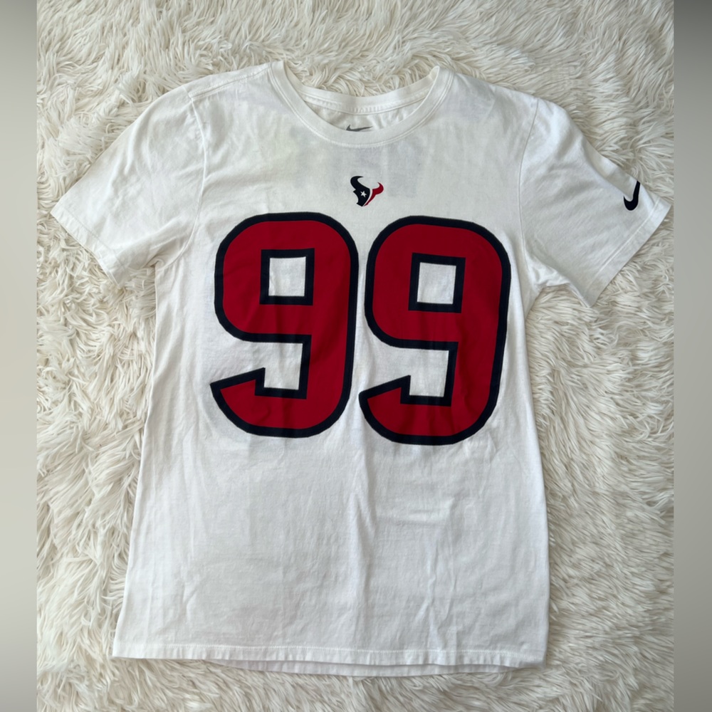 JJ Watt Nike White T- Shirt Houston Texans Size Small